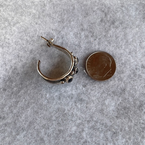 Onyx & Sterling Earrings - Picture 5 of 7